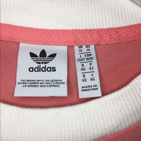 🤘EUC Adidas 3 stripe coral color top - Picture 6 of 8
